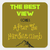 感動的意欲を起こハイキング引用文タイポグラフィ スクエアシール (正面)