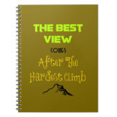 感動的意欲を起こハイキング引用文タイポグラフィ ノートブック (正面)