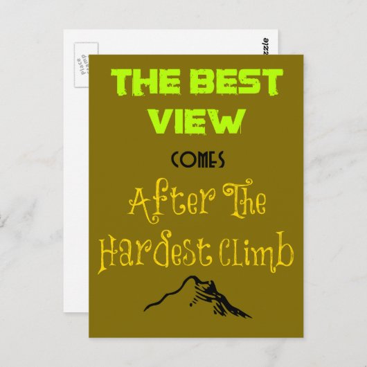 感動的意欲を起こ引用文タイポグラフィ ポストカード (正面/裏面)