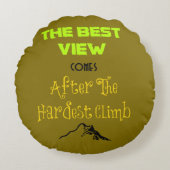 感動的意欲を起こ引用文タイポグラフィ ラウンドクッション (正面)