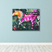 感動的抽象芸術馬フローラ キャンバスプリント (インサイチュ (ウッドフロア))