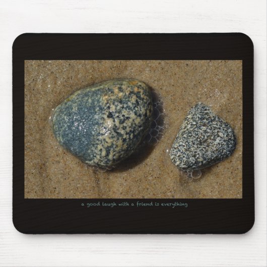 感動的文字と写真。 マウスパッド (正面)