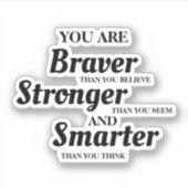 感動的文字ブレイバー頭が切れるストロー シール (正面)