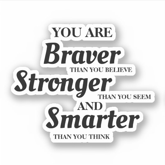 感動的文字ブレイバー頭が切れるストロー シール (正面)