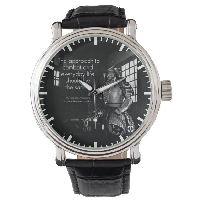 感動的武術アーツの言葉 – 戦闘と生活 腕時計 (正面)