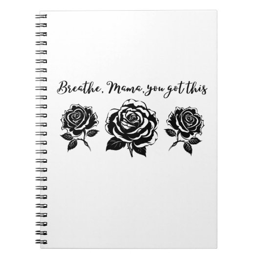 感動的母ライフ引用文デザイン ノートブック (正面)