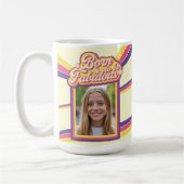 感動的母引用文レトロ70sタイポグラフィ写真 コーヒーマグカップ (左)