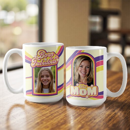 感動的母引用文レトロ70sタイポグラフィ写真 コーヒーマグカップ