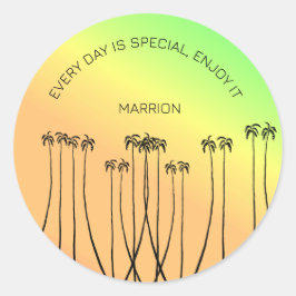 感動的熱帯素晴らし夏 ラウンドシール