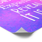 感動的祈りの言葉ラベンダーピンク ポスター (角)