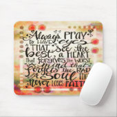 感動的祈りの言葉引用文かわいらしカラフル マウスパッド (マウス)