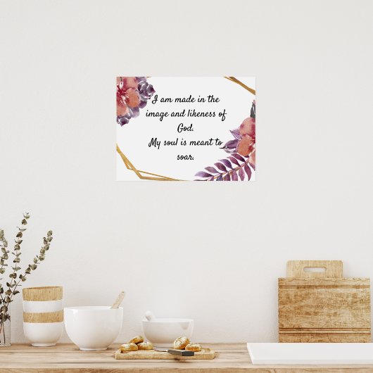 感動的祈りの言葉強化やる気を起こさせる ポスター (キッチン)