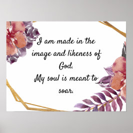 感動的祈りの言葉強化やる気を起こさせる ポスター