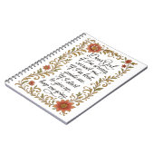 感動的祈りの言葉書道引用文美術 ノートブック (左側)