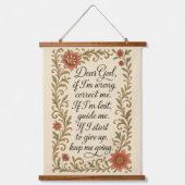 感動的祈りの言葉書道引用文美術 吊り下げ型タペストリー (正面)