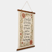 感動的祈りの言葉書道引用文美術 吊り下げ型タペストリー (傾斜あり)