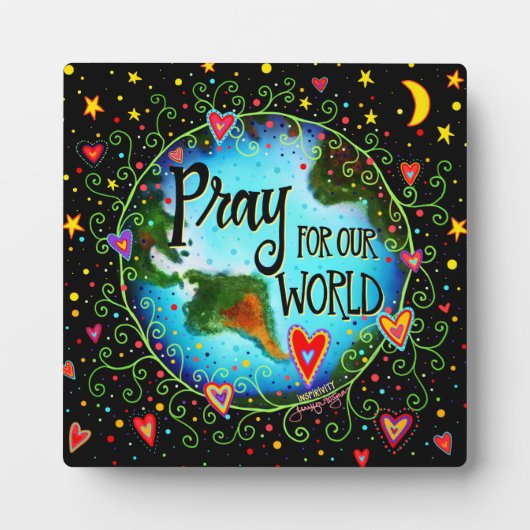 感動的祈世界引用文 フォトプラーク (正面)