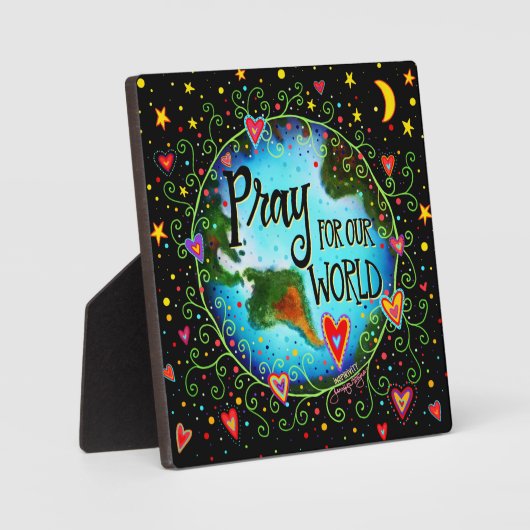 感動的祈世界引用文 フォトプラーク (正面)