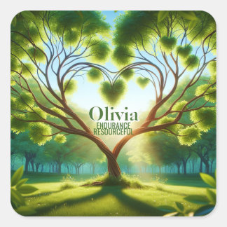 感動的緑 スクエアシール