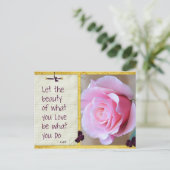 感動的美しい瑠美バラはがき ポストカード (スタンド正面)