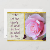 感動的美しい瑠美バラはがき ポストカード (正面/裏面)