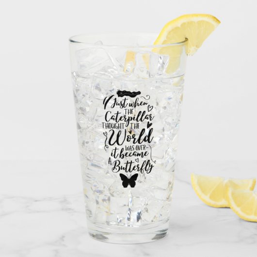 感動的考える前向き引用文  タンブラーグラス (アイス裏面)