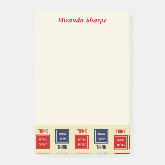 感動的考え外に ポストイット (正面)