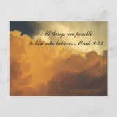 感動的聖なる書物、 経典はがき雲マーク9:23 ポストカード (正面)