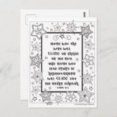 感動的聖なる書物、 経典シャインライクスターカラーリング ポストカード (正面/裏面)