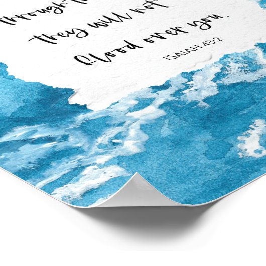 感動的聖なる書物、 経典バイブル引用文海波 ポスター (角)