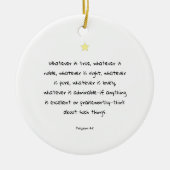 感動的聖なる書物、 経典バイブル引用文 セラミックオーナメント (正面)