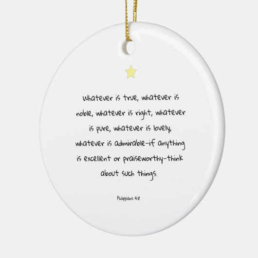 感動的聖なる書物、 経典バイブル引用文 セラミックオーナメント (左)