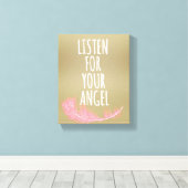 感動的聞天使引用文 キャンバスプリント (インサイチュ (ウッドフロア))