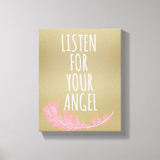 感動的聞天使引用文 キャンバスプリント (正面)