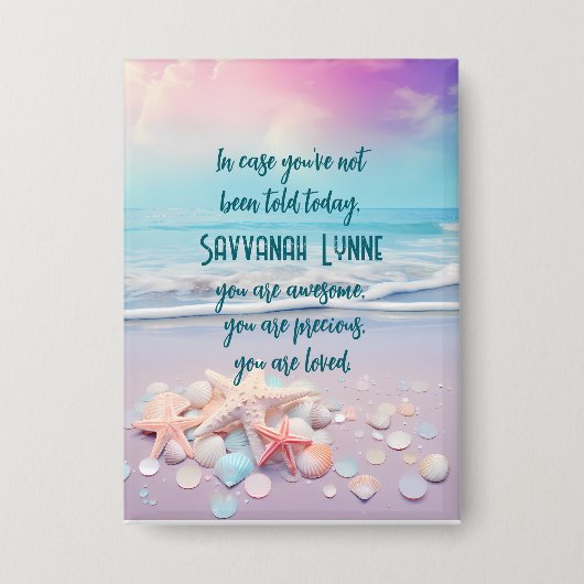 感動的肯定パーソナライズされた 缶バッジ (正面)