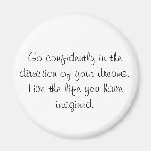 感動的自信引用文プレゼント マグネット (正面)