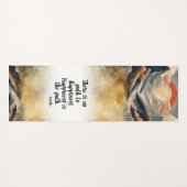 感動的自然ハピネス内平和引用文 ヨガマット (正面(横))