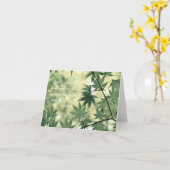 感動的自然引用文メープル葉 カード (黄色い花)