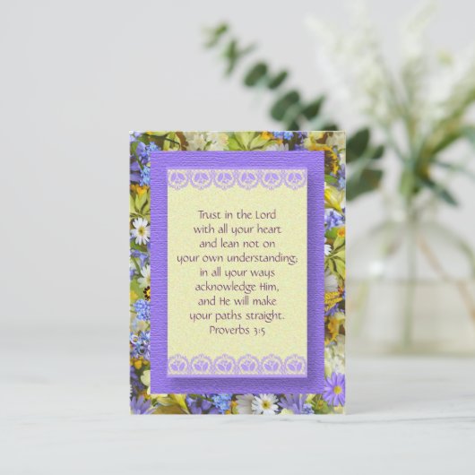 感動的葉書 – 神への信頼 – ポストカード (スタンド正面)