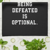 感動的言葉 – 挑戦と敗北 キッチンタオル (折り畳み)