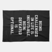 感動的言葉 – 挑戦と敗北 キッチンタオル (横)