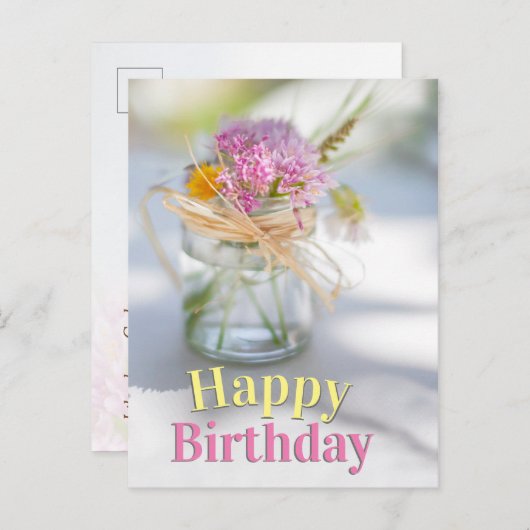 感動的誕生日賛美と聖書の詩 ポストカード (正面/裏面)