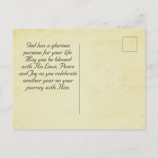 感動的誕生日、恵みと平和 ポストカード (裏面)