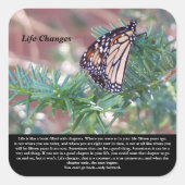 感動的贈与生活の変化 スクエアシール (正面)