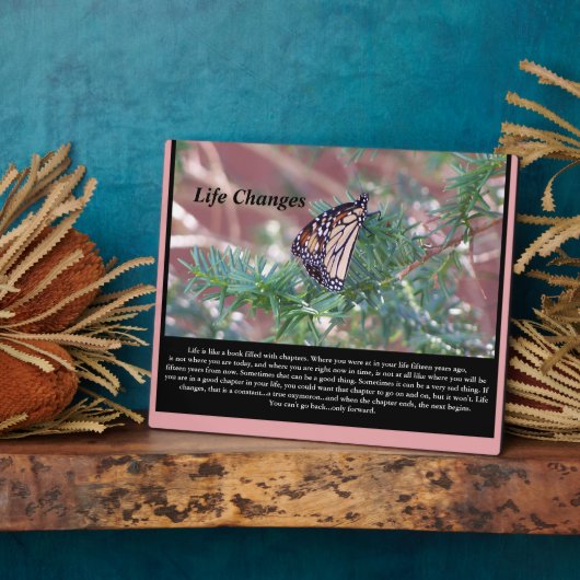 感動的贈与生活の変化 フォトプラーク (側面)