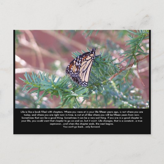 感動的贈与生活の変化 ポストカード (正面)