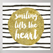 感動的金ゴールドレタリングタイポグラフィ引用文 ポスター (正面)