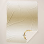 感動的金ゴールド平和標識ハート シェルパブランケット (正面)