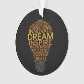 感動的電球のカスタムオーナメント オーナメント (正面)