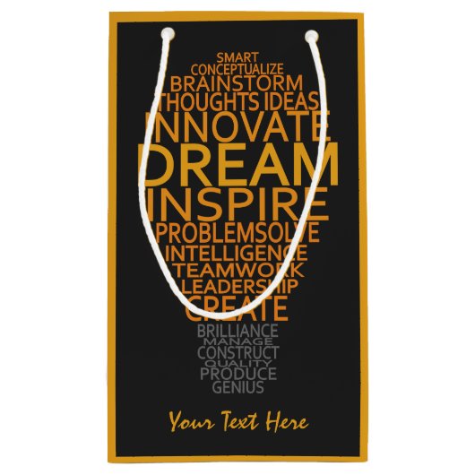 感動的電球のカスタム抱き枕 スモールペーパーバッグ (裏面)